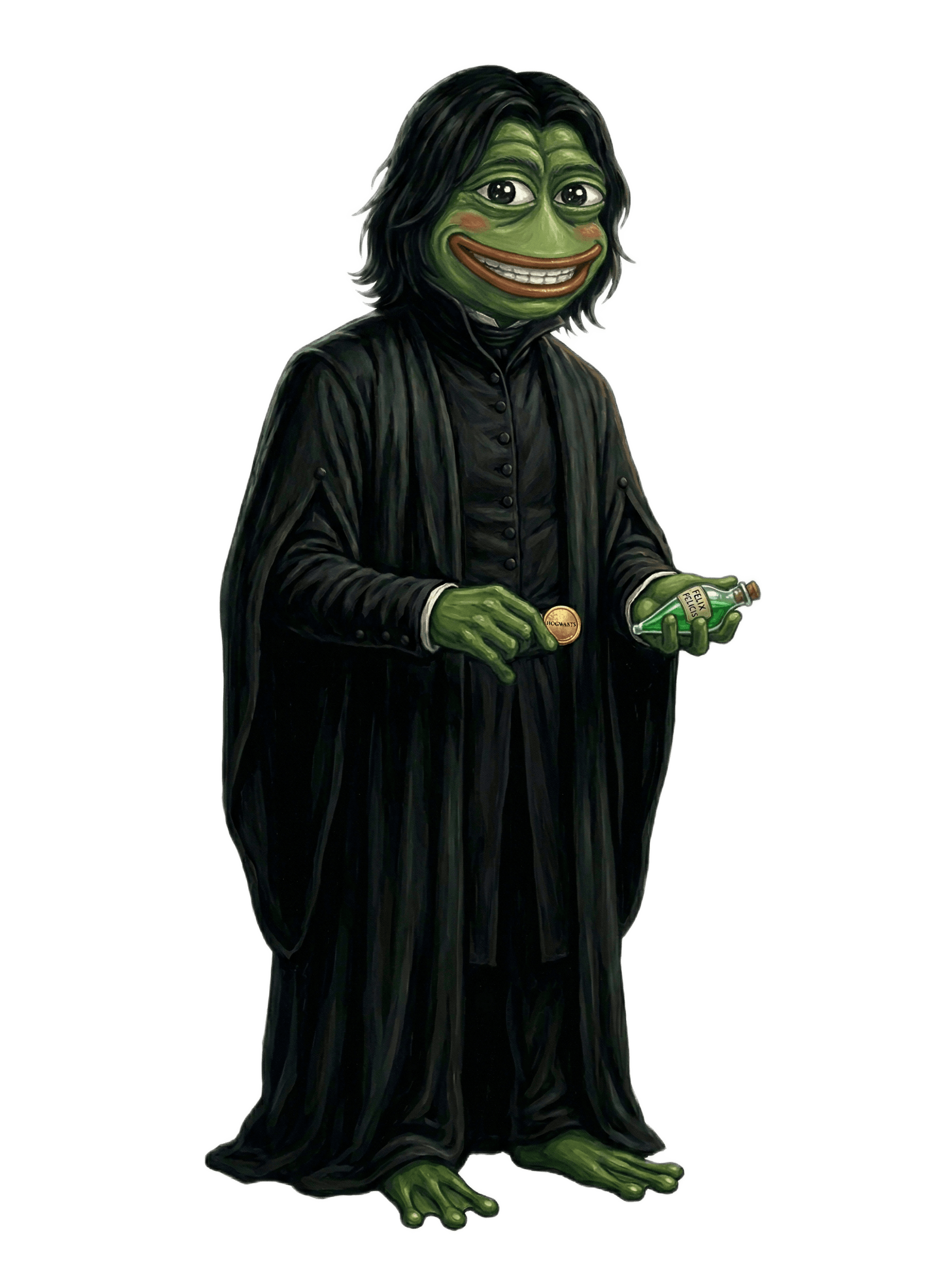 Floating Pepe sticker